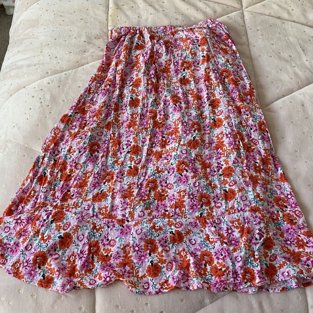 Lucky Brand Floral Skirt Size M